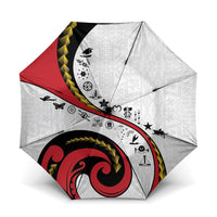 Papua New Guinea Independence Umbrella Special Style White Version LT05 One Size Folded 11.42 inch Opened Diameter 37.4 inch White - Polynesian Pride