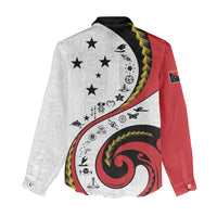 Papua New Guinea Independence Women Casual Shirt Special Style White Version LT05 - Polynesian Pride