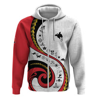 Papua New Guinea Independence Zip Hoodie Special Style White Version LT05 Zip Hoodie White - Polynesian Pride