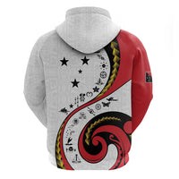 Papua New Guinea 50th Independence Anniversary Zip Hoodie Special Style White Version - Polynesian Pride