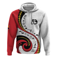 Papua New Guinea 50th Independence Anniversary Zip Hoodie Special Style White Version - Polynesian Pride