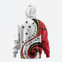 Papua New Guinea Independence Zip Hoodie Special Style White Version LT05 - Polynesian Pride