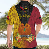 Personalized Papua New Guinea Independence Day Hawaiian Shirt Bird Of Paradise With Polynesian Pattern LT05 - Polynesian Pride