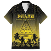 Personalised Palau Independence Day Hawaiian Shirt Palauan Tattoo Pattern - Polynesian Pride