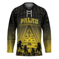 Personalised Palau Independence Day Hockey Jersey Palauan Tattoo Pattern - Polynesian Pride