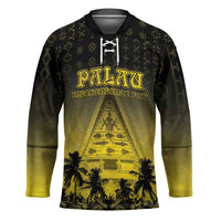 Personalised Palau Independence Day Hockey Jersey Palauan Tattoo Pattern LT05 Unisex Black - Polynesian Pride
