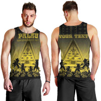 Personalised Palau Independence Day Men Tank Top Palauan Tattoo Pattern - Polynesian Pride