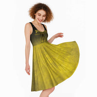 Personalised Palau Independence Day Midi Dress Palauan Tattoo Pattern - Polynesian Pride