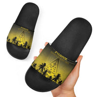 Palau Independence Day Slide Sandals Palauan Tattoo Pattern - Polynesian Pride