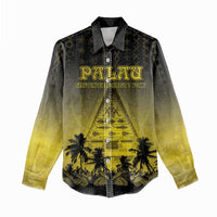 Personalised Palau Independence Day Women Casual Shirt Palauan Tattoo Pattern - Polynesian Pride