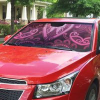 Aotearoa Breast Cancer Auto Sun Shade Maori Tribal Pattern