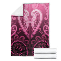 Aotearoa Breast Cancer Blanket Maori Tribal Pattern