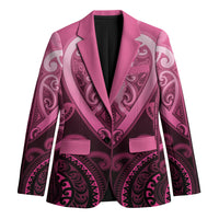 Aotearoa Breast Cancer Blazer Maori Tribal Pattern
