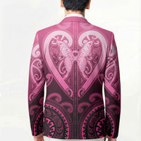 Aotearoa Breast Cancer Blazer Maori Tribal Pattern