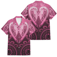 Aotearoa Breast Cancer Family Matching Long Sleeve Bodycon Dress and Hawaiian Shirt Maori Tribal Pattern