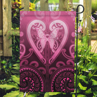 Aotearoa Breast Cancer Garden Flag Maori Tribal Pattern