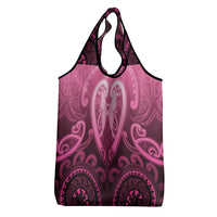 Aotearoa Breast Cancer Grocery Bag Maori Tribal Pattern