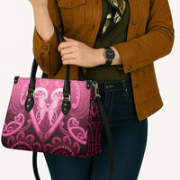 Aotearoa Breast Cancer Leather Bag Maori Tribal Pattern