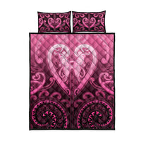 Aotearoa Breast Cancer Quilt Bed Set Maori Tribal Pattern