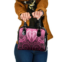 Aotearoa Breast Cancer Shoulder Handbag Maori Tribal Pattern