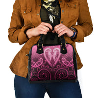 Aotearoa Breast Cancer Shoulder Handbag Maori Tribal Pattern