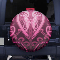Aotearoa Breast Cancer Spare Tire Cover Maori Tribal Pattern