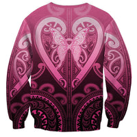 Aotearoa Breast Cancer Sweatshirt Maori Tribal Pattern