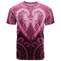 Aotearoa Breast Cancer T Shirt Maori Tribal Pattern
