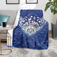Toa Samoa Rugby Blanket Samoan Pride With Tribal Pattern - Polynesian Pride