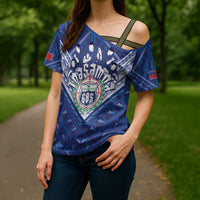 Toa Samoa Rugby Custom Cross Shoulder Shirt Samoan Pride With Tribal Pattern - Polynesian Pride