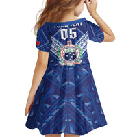Toa Samoa Rugby Custom Family Matching Short Sleeve Bodycon Dress and Hawaiian Shirt Samoan Pride With Tribal Pattern - Polynesian Pride