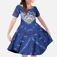 Toa Samoa Rugby Custom Family Matching Summer Maxi Dress and Hawaiian Shirt Samoan Pride With Tribal Pattern - Polynesian Pride