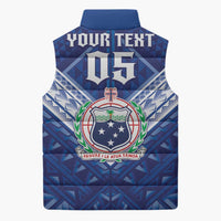 Toa Samoa Rugby Custom Sleeveless Puffer Jacket Samoan Pride With Tribal Pattern - Polynesian Pride