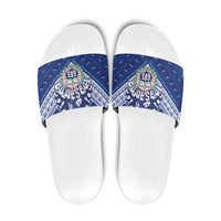 Toa Samoa Rugby Slide Sandals Samoan Pride With Tribal Pattern - Polynesian Pride