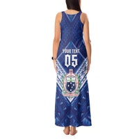 Toa Samoa Rugby Custom Tank Maxi Dress Samoan Pride With Tribal Pattern - Polynesian Pride