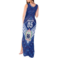 Toa Samoa Rugby Custom Tank Maxi Dress Samoan Pride With Tribal Pattern - Polynesian Pride