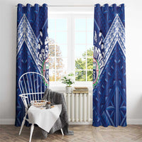 Toa Samoa Rugby Window Curtain Samoan Pride With Tribal Pattern - Polynesian Pride