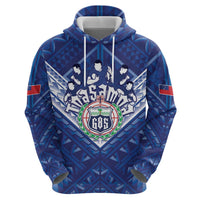 Toa Samoa Rugby Custom Zip Hoodie Samoan Pride With Tribal Pattern - Polynesian Pride