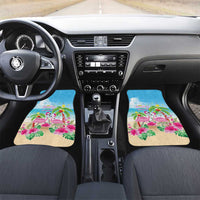 Hawaii Christmas Car Mats Deck The Palms Holiday Flamingos