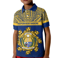 Personalised Repubrikin Naoero Independence Day Kid Polo Shirt Tamanu With Coat Of Arms LT05 Kid Yellow - Polynesian Pride