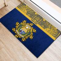 Repubrikin Naoero Independence Day Rubber Doormat Tamanu With Coat Of Arms LT05 - Polynesian Pride