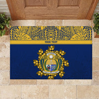 Repubrikin Naoero Independence Day Rubber Doormat Tamanu With Coat Of Arms LT05 - Polynesian Pride