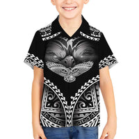 Hawaiian Hawk Kid Hawaiian Shirt Polynesian Pattern Style