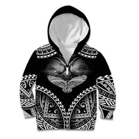 Hawaiian Hawk Kid Hoodie Polynesian Pattern Style