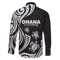 Hawaii Ohana Means Family Family Matching Puletasi and Hawaiian Shirt Sea Turtle Polynesian Style