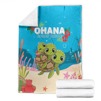 Ohana Hawaii Blanket Kawaii Family Turtle