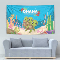 Ohana Hawaii Tapestry Kawaii Family Turtle