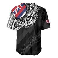 Hawaii King Flag Baseball Jersey Hawaiian Maile Lei - Polynesian Pride