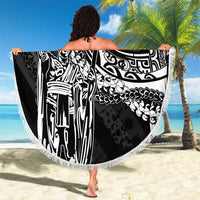 Hawaii King Flag Beach Blanket Hawaiian Maile Lei - Polynesian Pride