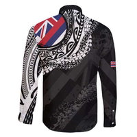 Hawaii King Flag Family Matching Long Sleeve Bodycon Dress and Hawaiian Shirt Hawaiian Maile Lei - Polynesian Pride